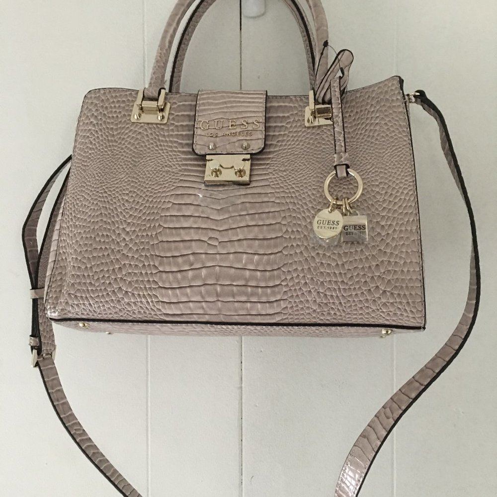 Guess Cleo Girlfriend Satchel - Shell/Gold